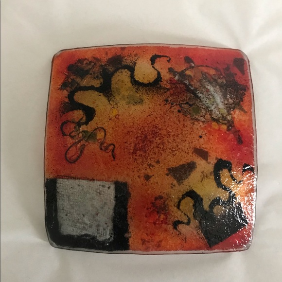 WAS $45 Mixaha Glass Artistic decorative dish - Picture 3 of 3
